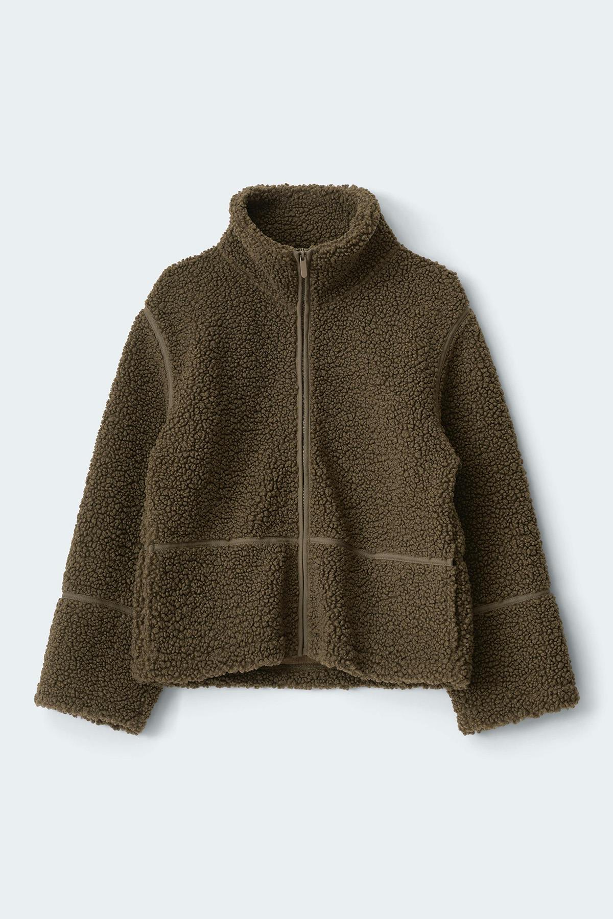 Y pile zip jacket - Vert