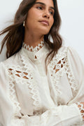 Embroidery anglaise shirt - Crème