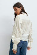 Embroidery anglaise shirt - Crème