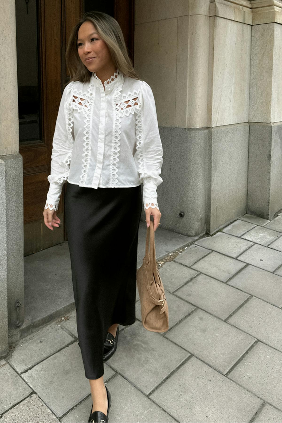 Embroidery anglaise shirt - Blanc