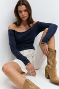 Off shoulder top - Blanc cassé