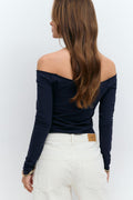 Off shoulder top - Blanc cassé