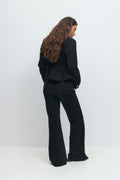 Front seam flare jeans - Noir