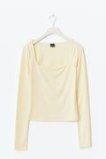 Square neck top - Vanilla custard