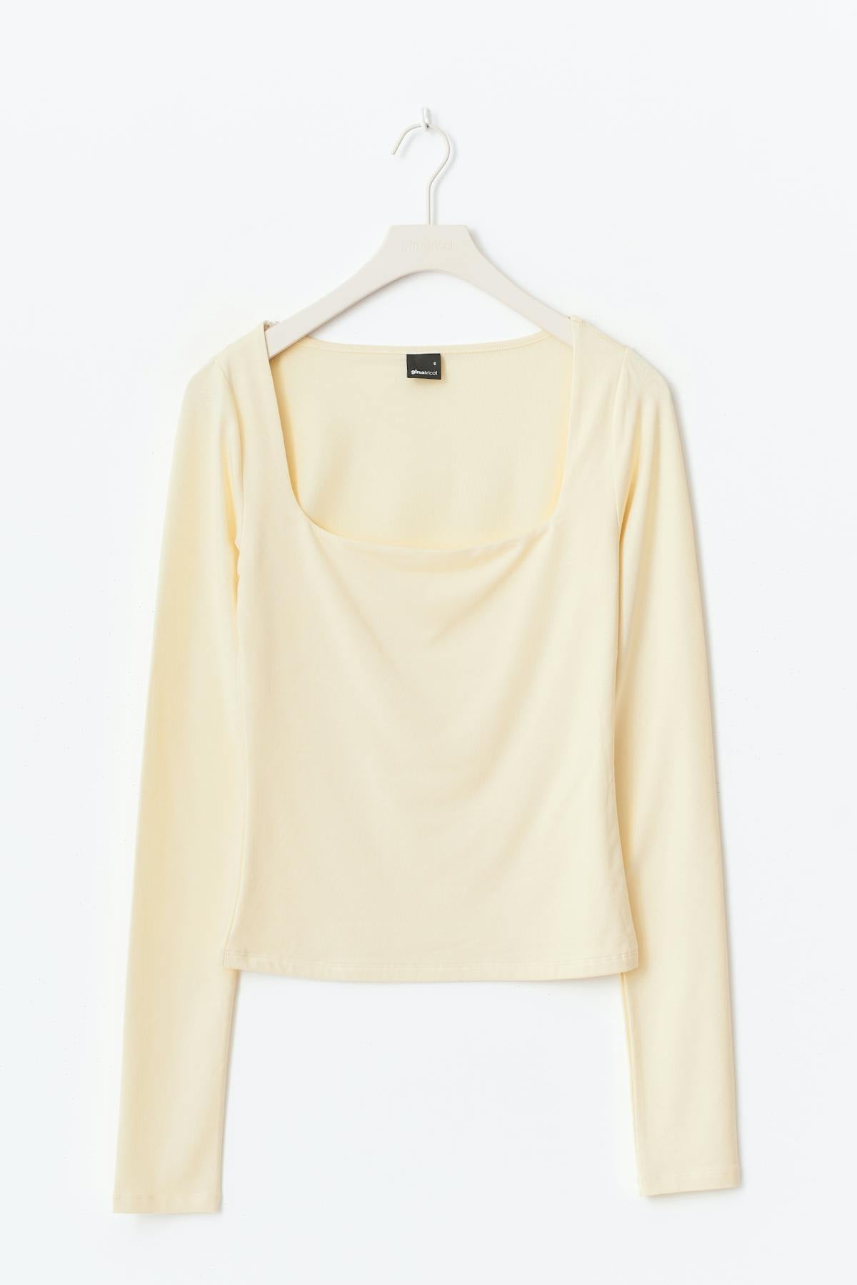 Square neck top - Vanilla custard