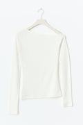 One shoulder top - Blanc cassé