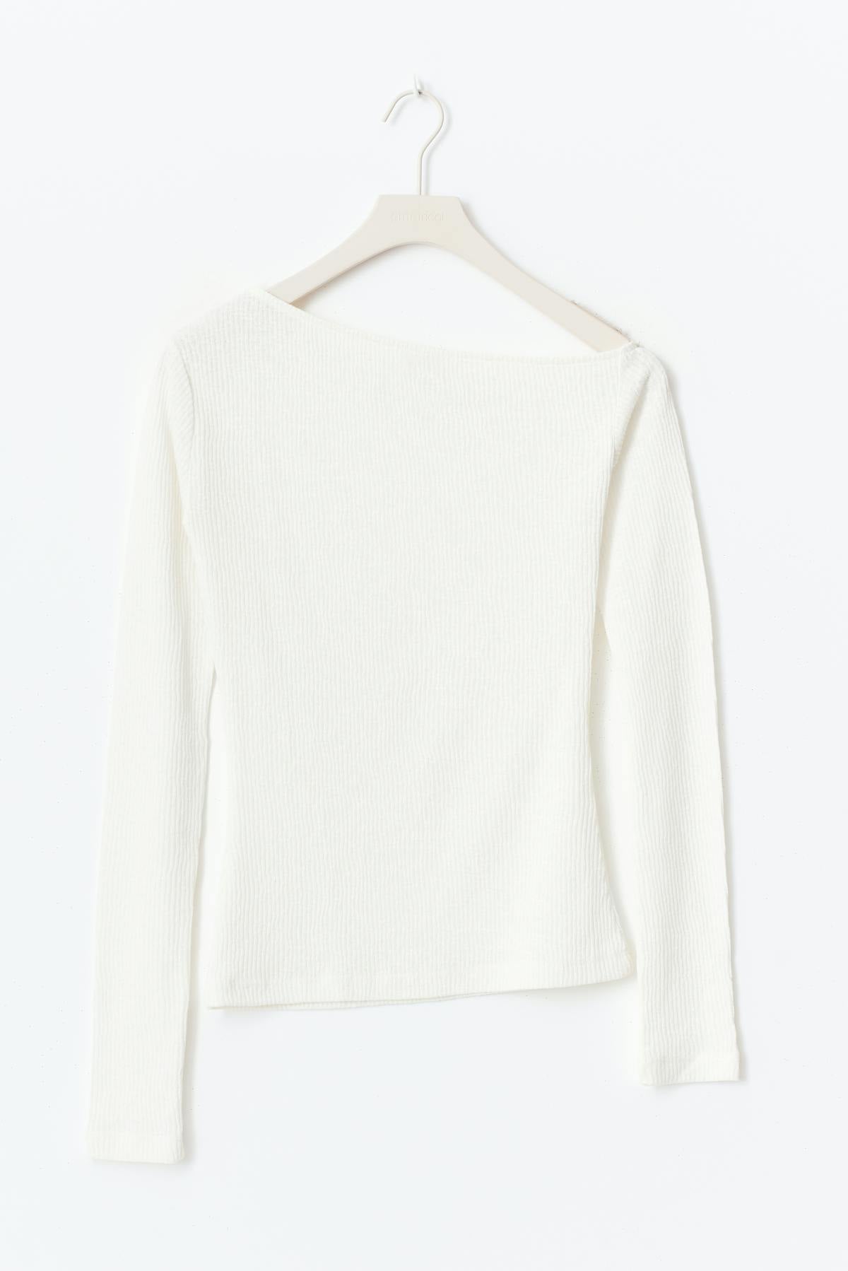 One shoulder top - Blanc cassé