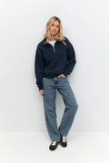 Half zip sweater - Peacoat