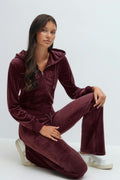 14+ velour trousers - Bordeaux