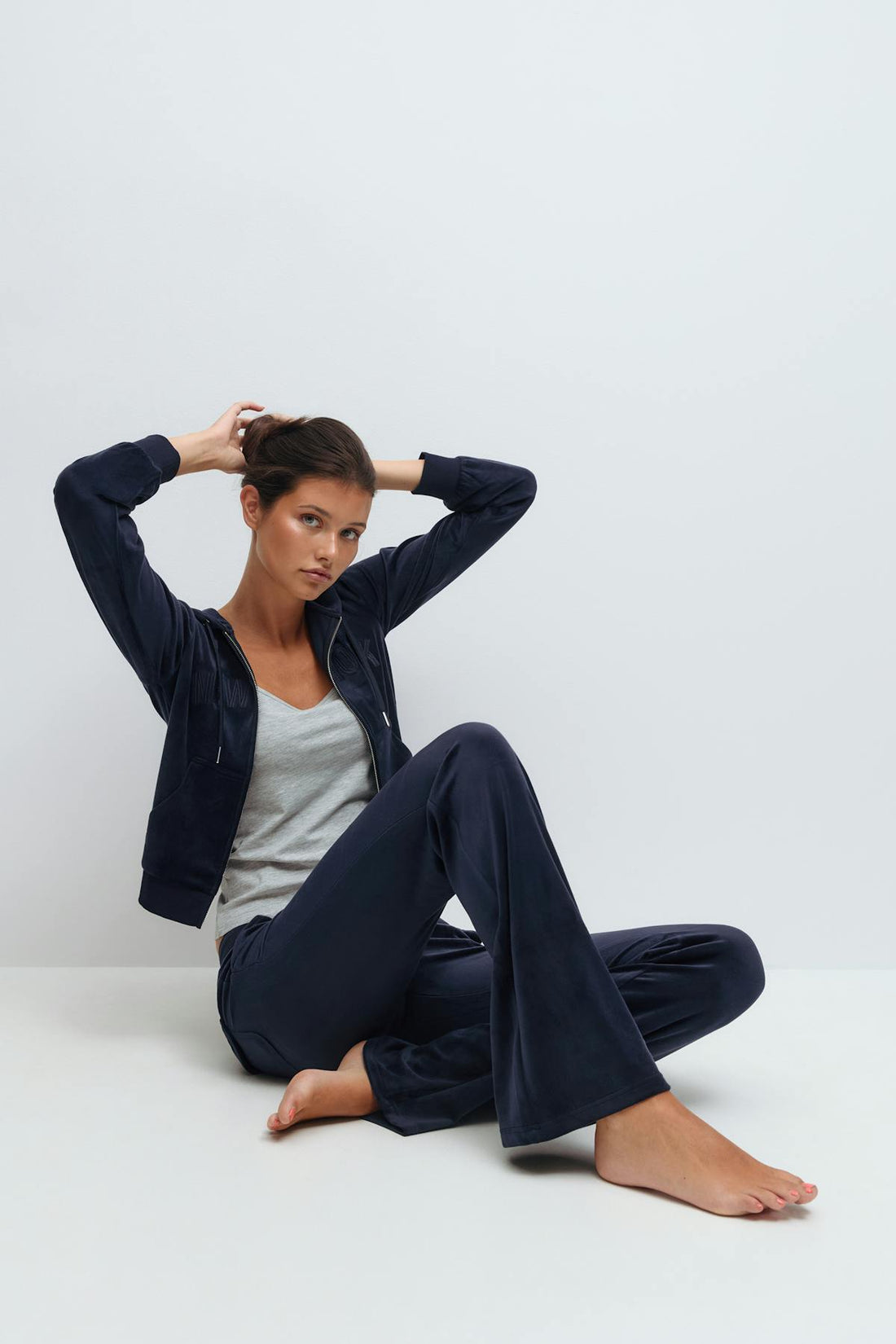 14+ velour trousers - Bleu