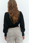 Cuff detail top - Noir