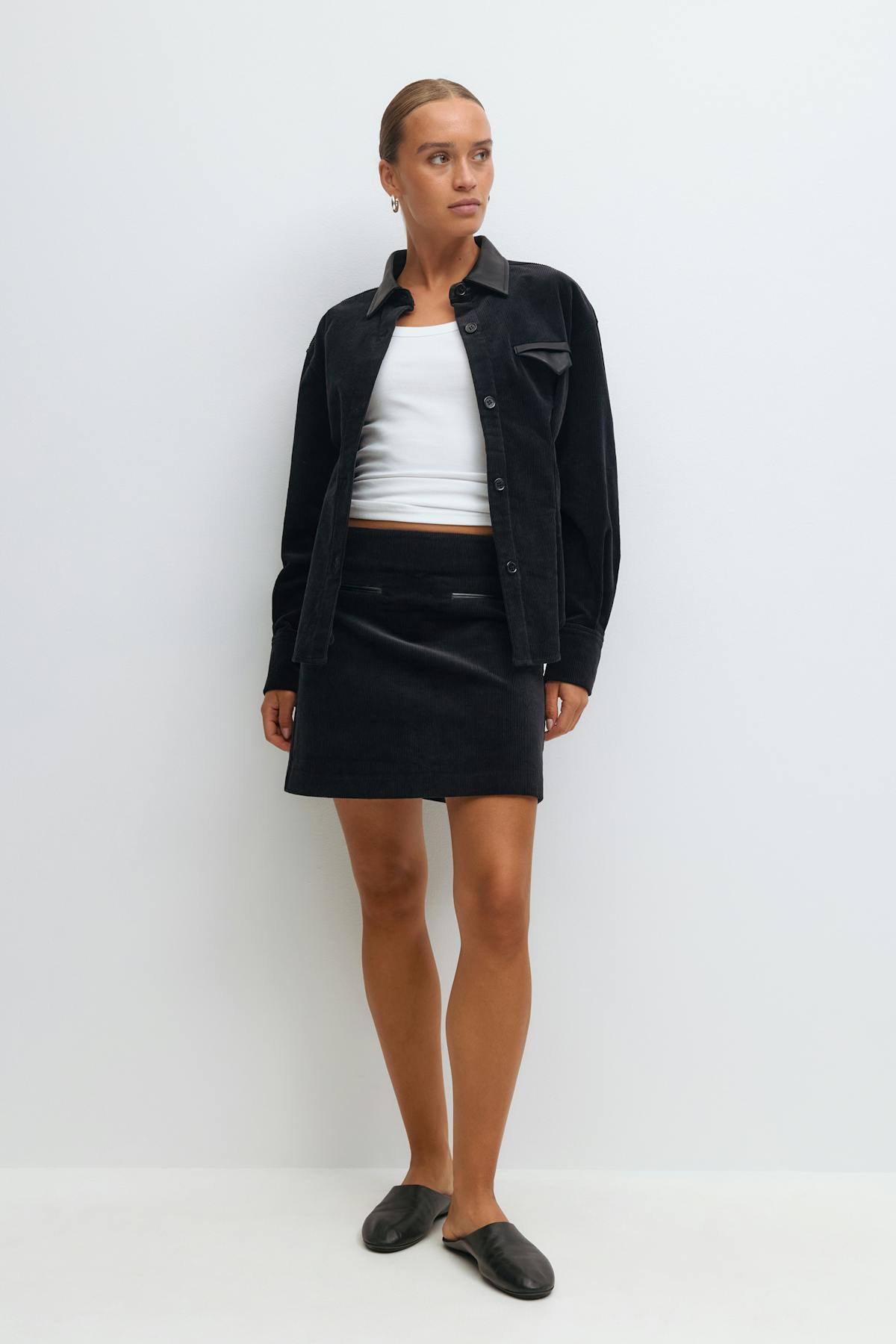 Corduroy skirt - Noir