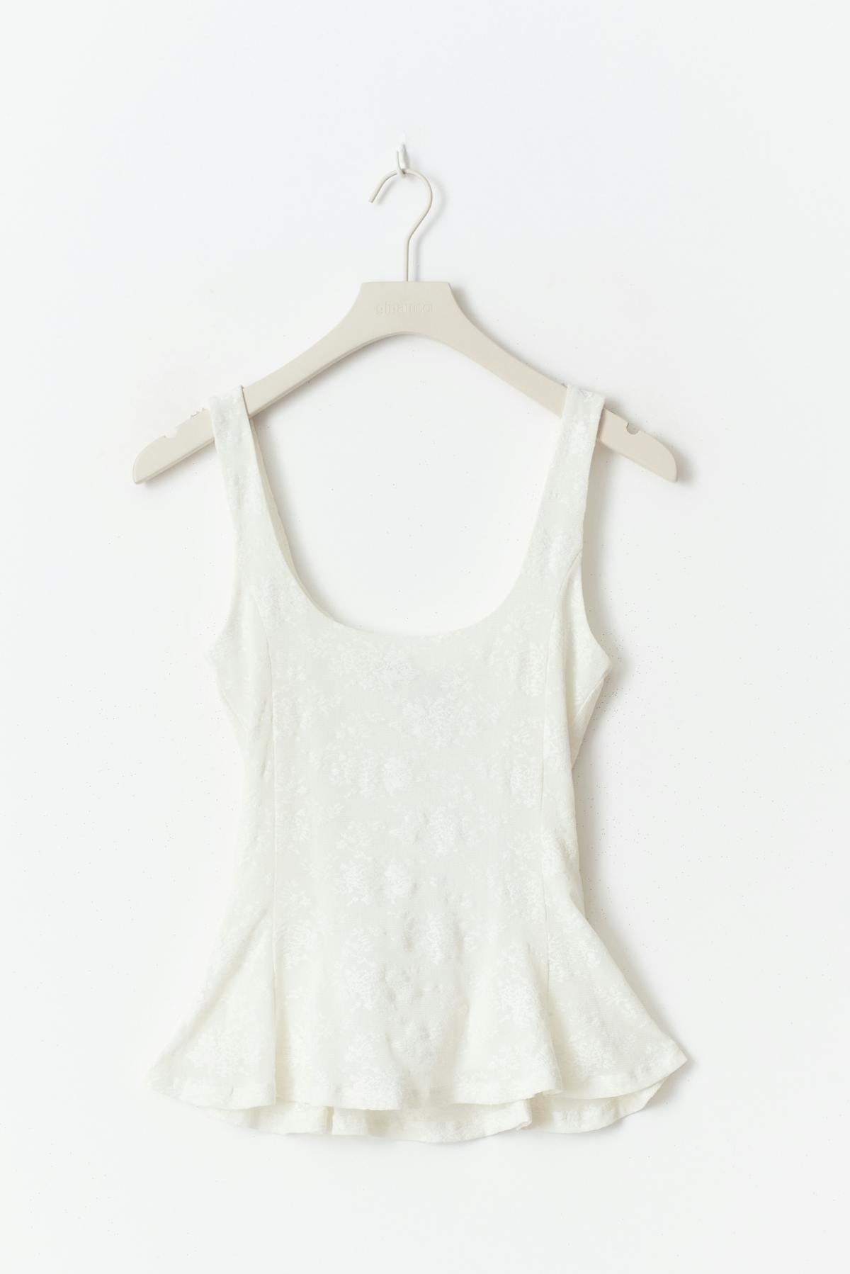 Jacquard singlet - Blanc cassé