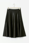 Pu midi skirt - Noir