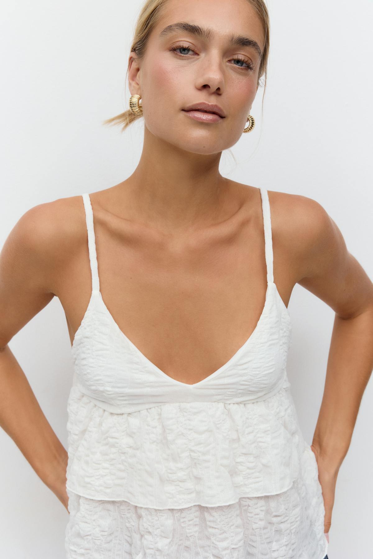 Frill singlet - Blanc