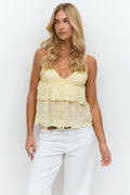 Frill singlet - Paisley/aop