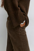 Corduroy high waist trousers - Marron clair