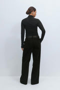 Corduroy high waist trousers - Noir