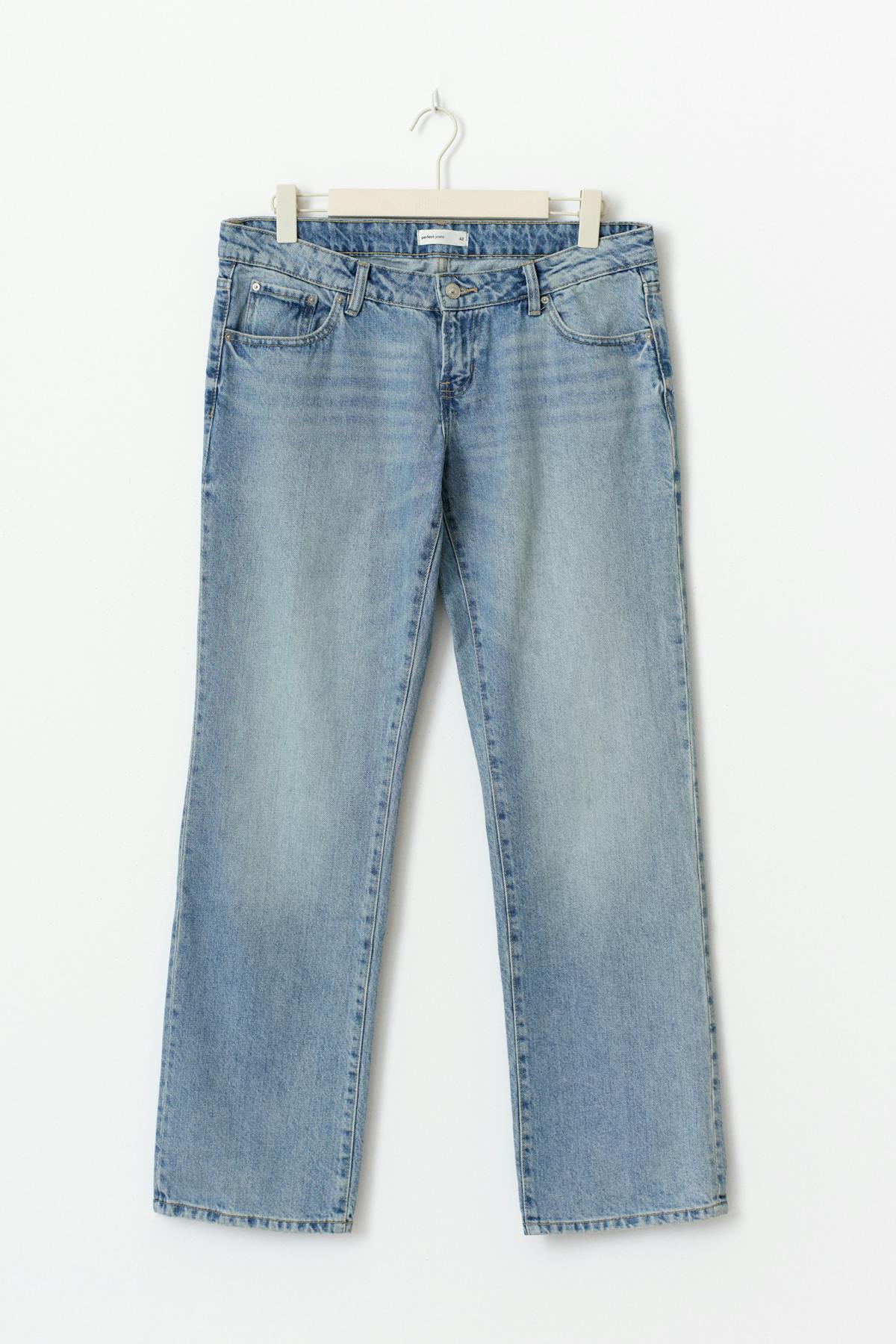 Scandi low petite jeans - Lt vintage blue