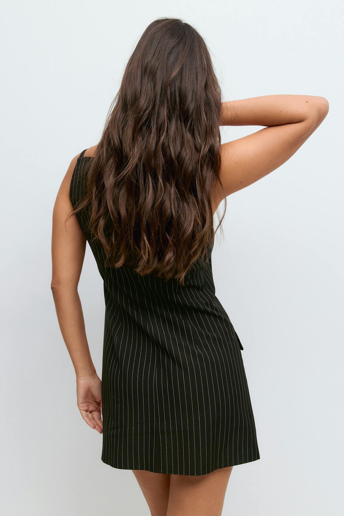 Tailored dress - Black stripe