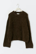 Alpaca blend knitted sweater - Creme