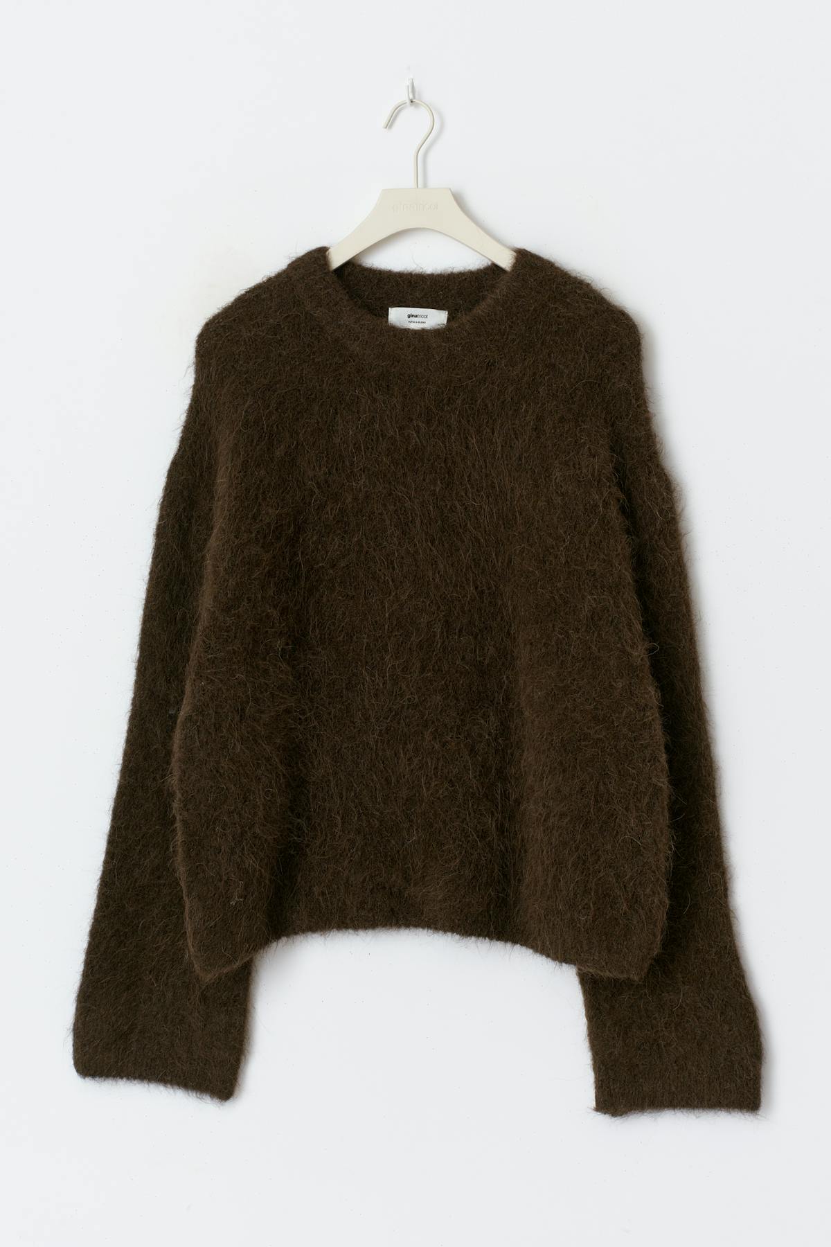 Alpaca blend knitted sweater - Creme