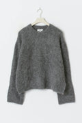 Alpaca blend knitted sweater - Tawny port