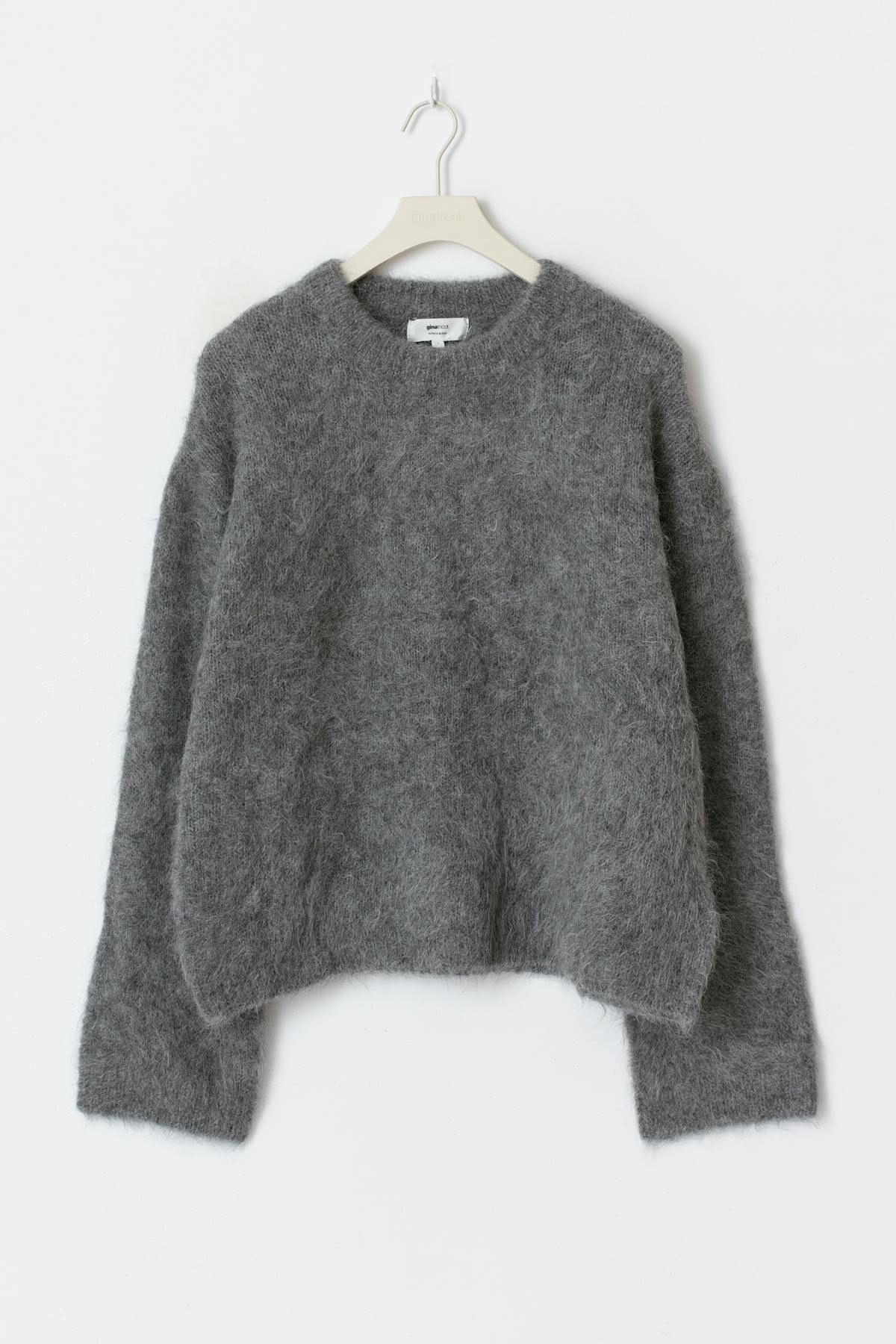 Alpaca blend knitted sweater - Tawny port