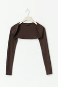 Soft yoga bolero - Seal brown