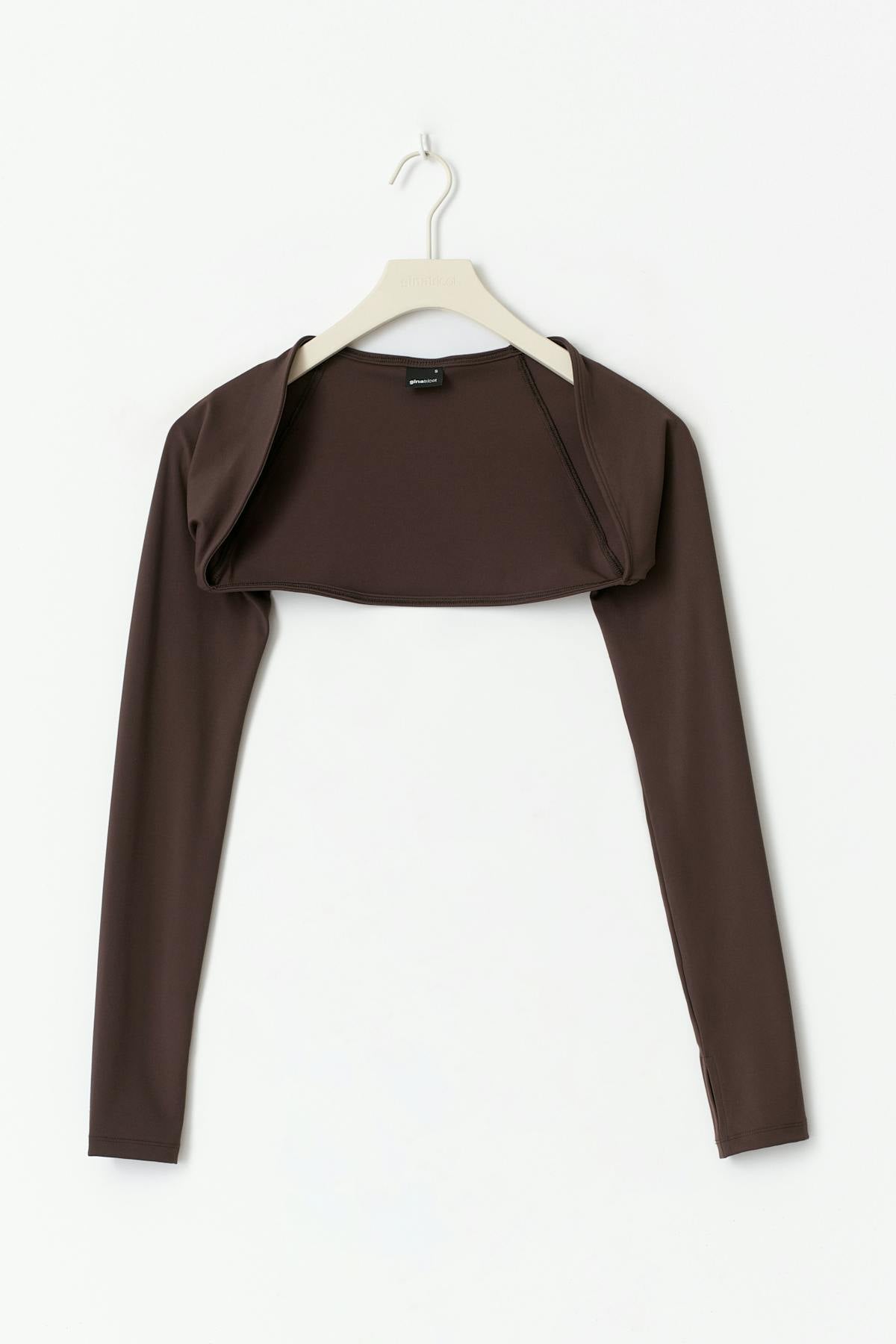 Soft yoga bolero - Seal brown