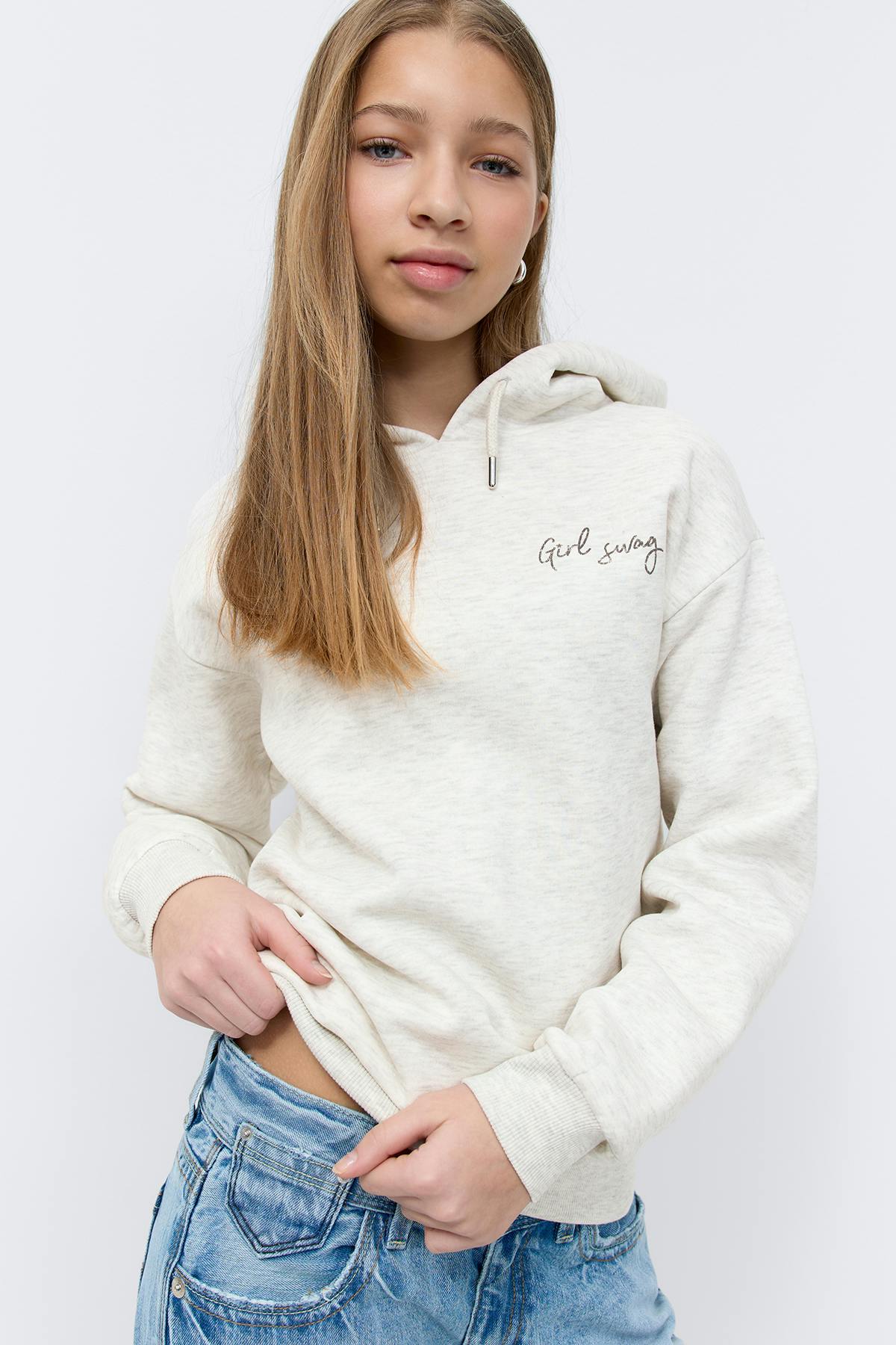 y basic hood - Grey mel/stripe