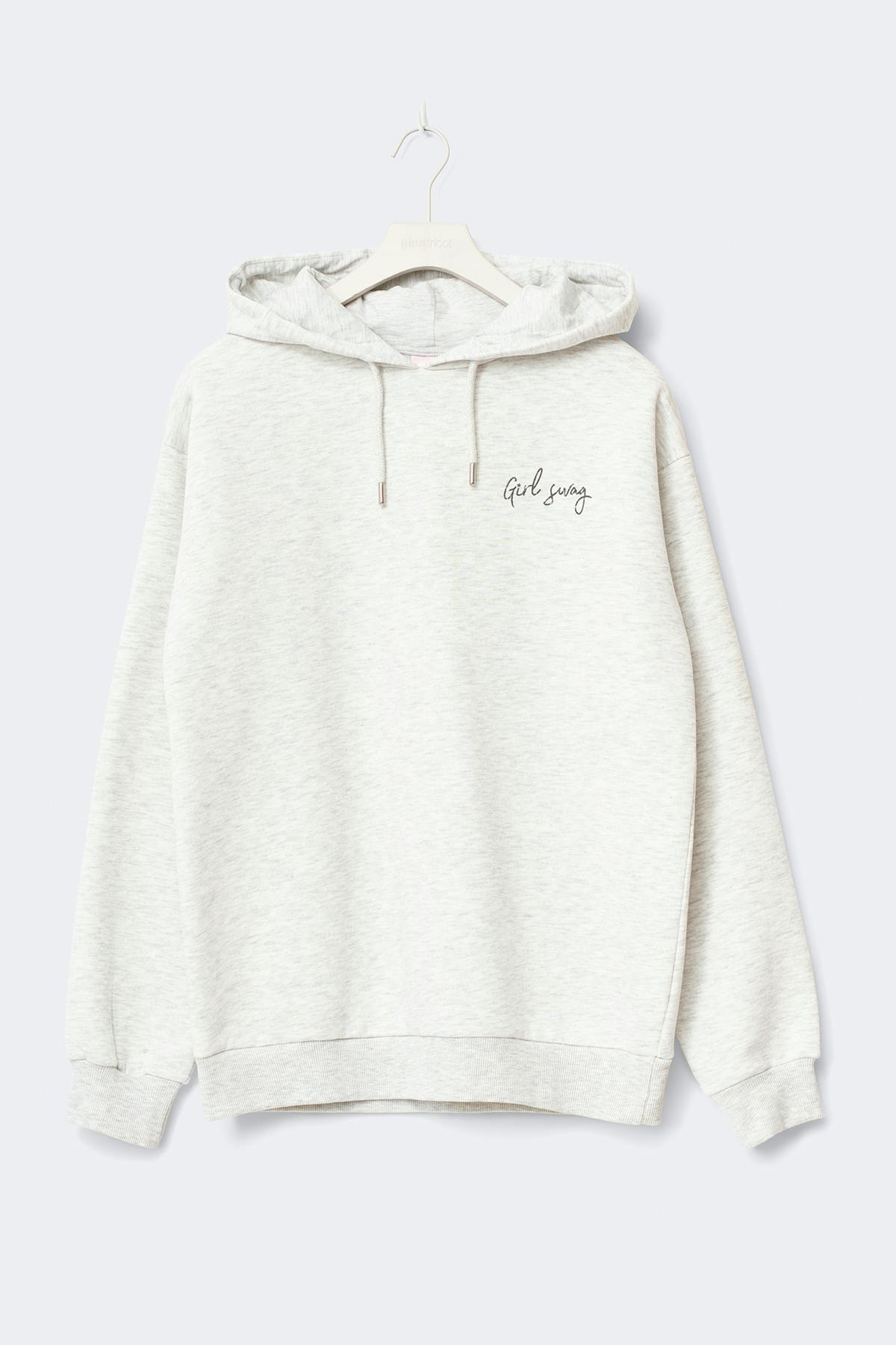 y basic hood - Grey mel/stripe
