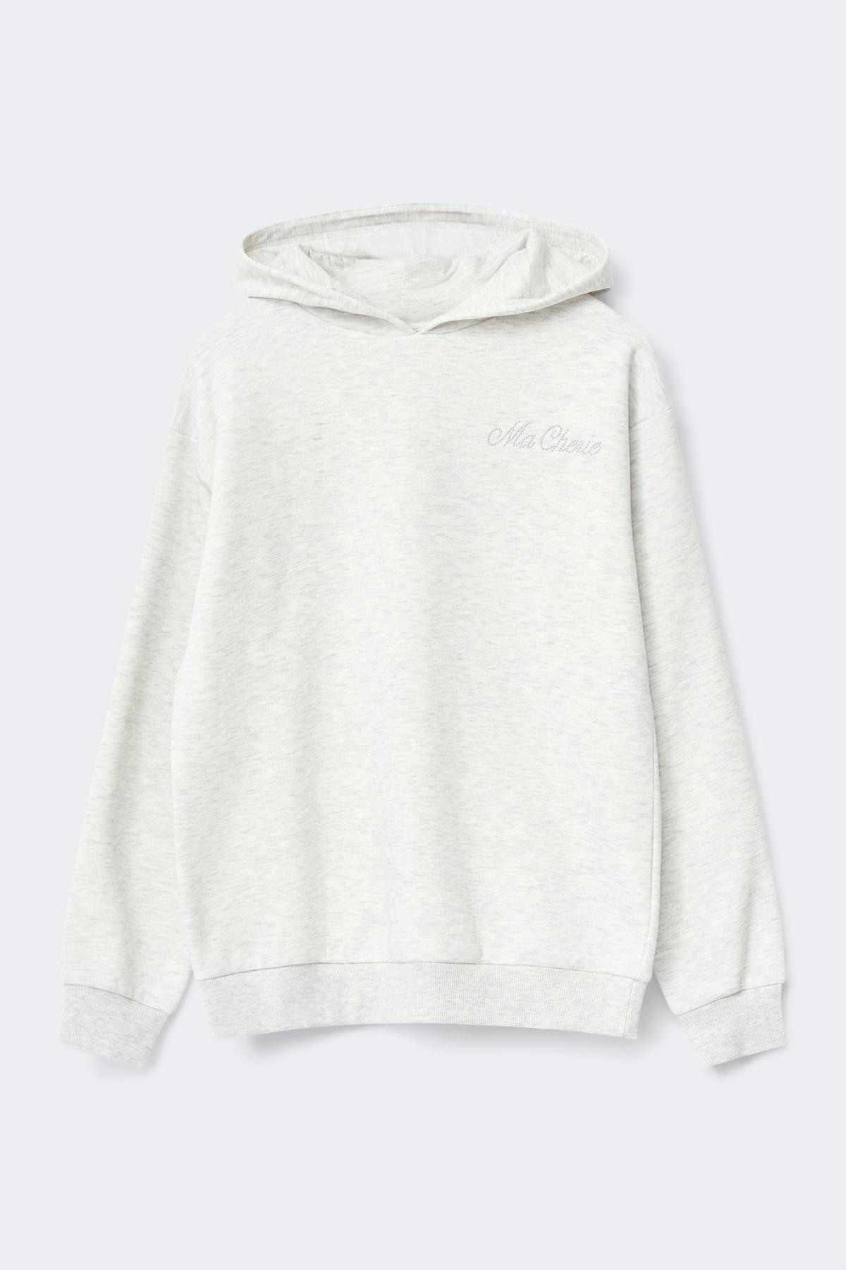 y basic hood - Grey melange