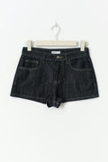 Rhinestone denim shorts - Rinse