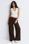 Tight v-neck rib tank - Blanc cassé