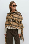 Woven plaid scarf