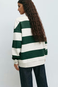 Collar sweater - Green stripe