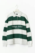 Collar sweater - Green stripe