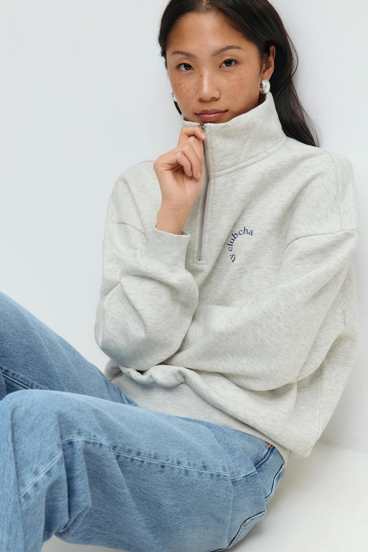 Half zip sweater - Peacoat