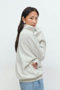 Half zip sweater - Grey melange