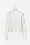 Soft long sleeve lace top - Ditsy aop