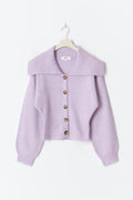 Ribbed waist knitted cardigan - Gardenia
