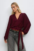 Tie blouse - Bleu clair
