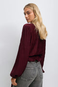 Tie blouse - Bleu clair