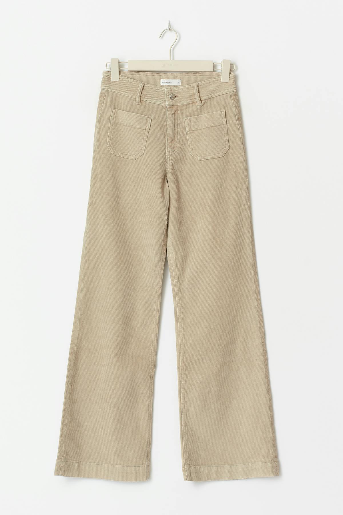 Front pocket cord jeans - Oat yellow