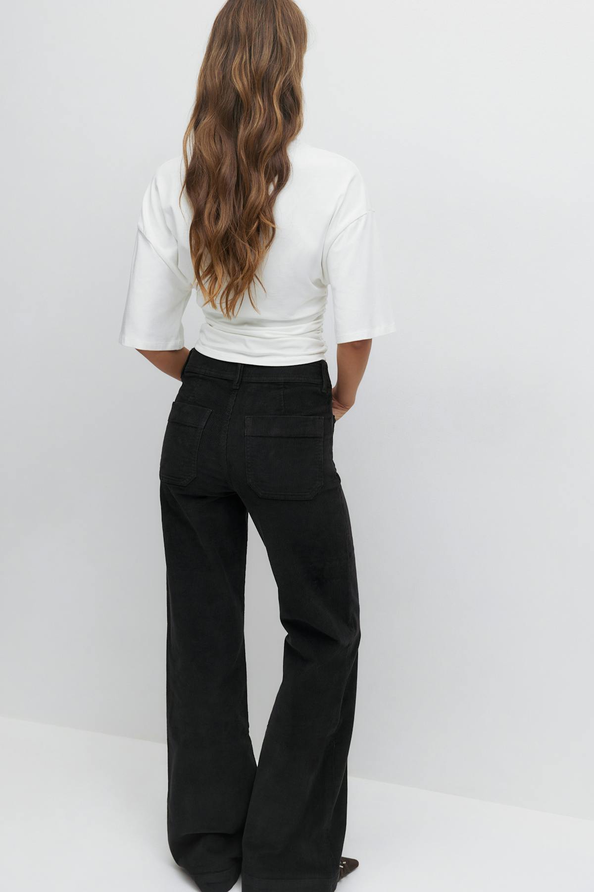 Front pocket cord jeans - Oat yellow
