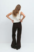 Front pocket cord jeans - Marron