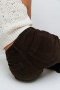 Front pocket cord jeans - Marron