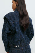 Tweed denim jacket - Mid blue