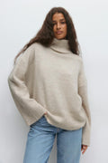 Long sleeve knitted sweater - Noir